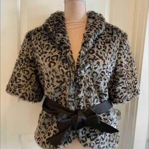 New Animal Print Faux Fur Coat
